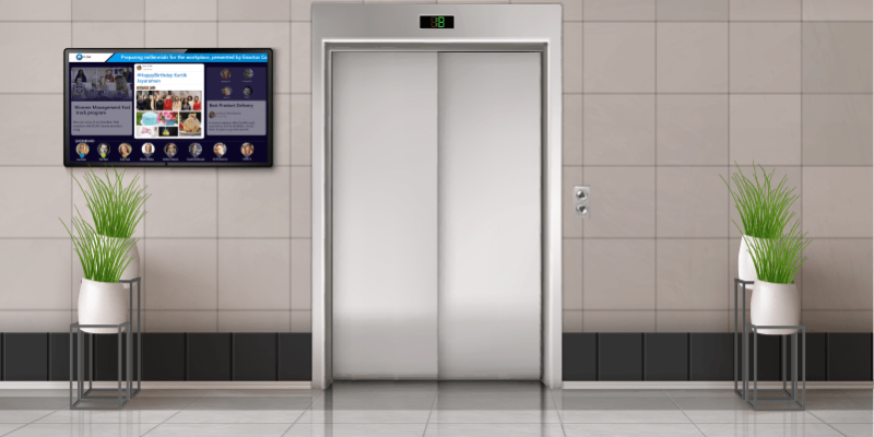 digital signage for internal communications for employee engagement on tv displays in offices
