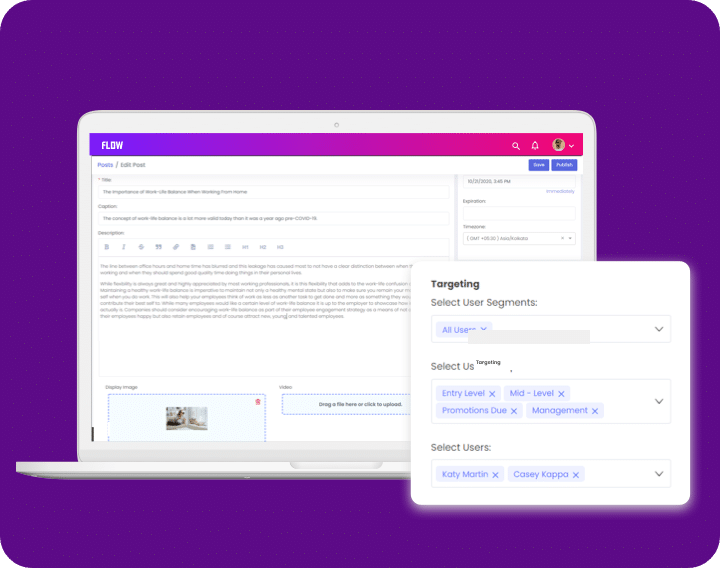 target content based on segments