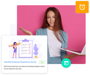 Automated and customizable surveys built into the employee engagement platform