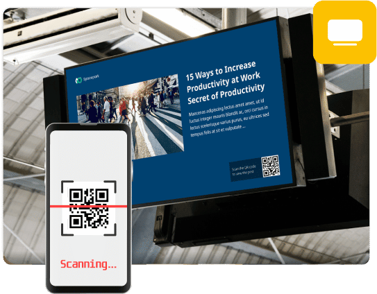 Enable QR Code scans so your employees can scan with their phone camera and access content quickly