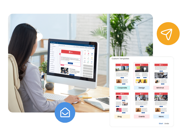Use popular templates available with our internal communications email platform / Internal newsletter software to design beautiful emails