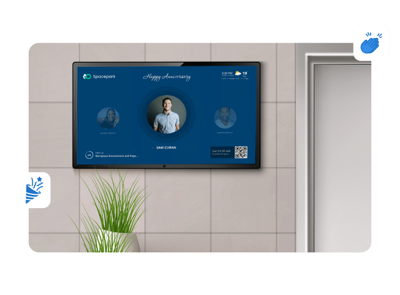 Use digital signage software to automate employee recognition display boards. Show awards, birthdays, work anniversaries.