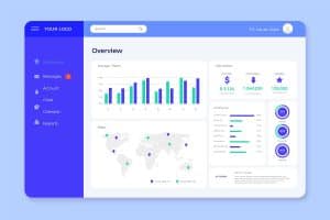 Admin dashboard of an internal system