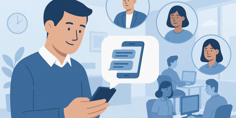 using text messages to communicate with employees, texting message, team text, text messaging communication, text staff work text, mass text employees, work-related text messages