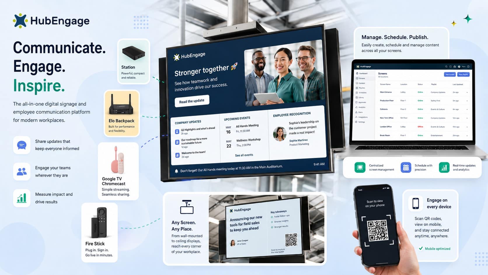 Digital Signage For Employee Communication & Staff Updates