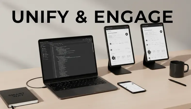 Modern workplace dashboard showing employee engagement metrics and communication tools