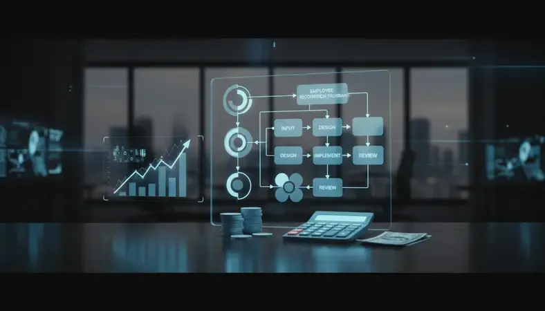 Flowchart showing the employee recognition program design process