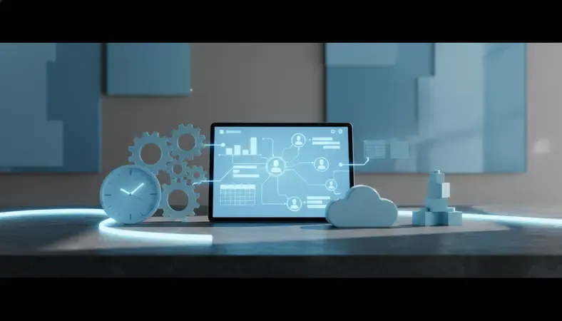 Modern workplace dashboard showing employee scheduling interface with calendar views and staff assignments