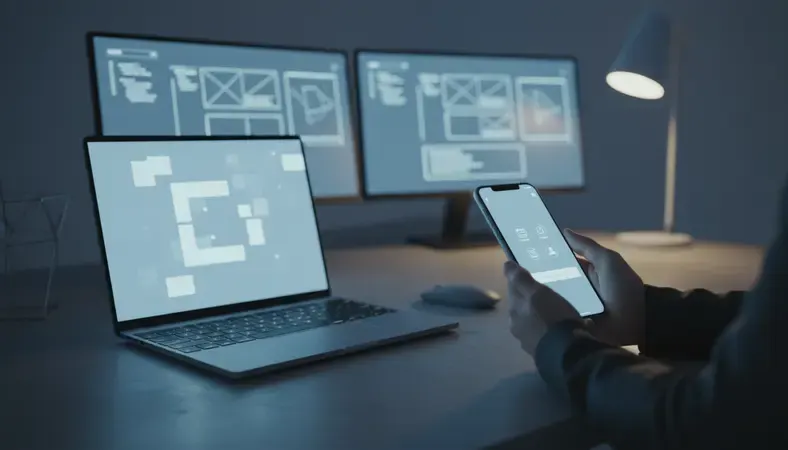 Employee using mobile app to check work schedule and request time off