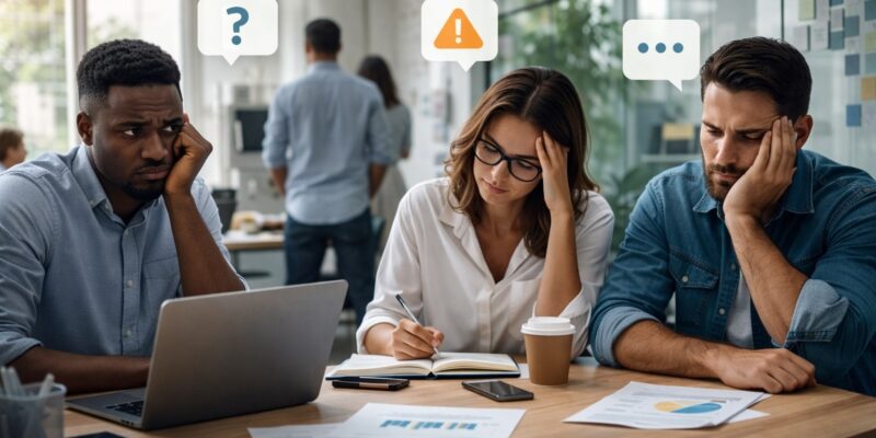 lack of communication, lack of communication in the workplace, lack of communication at work, lack in communication skills, example of lack of communication