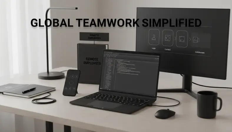 Remote team collaboration tools and video conferencing setup on multiple screens