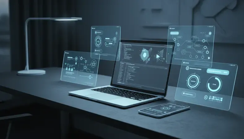 Screenshots showing different employee experience tool interfaces and key features