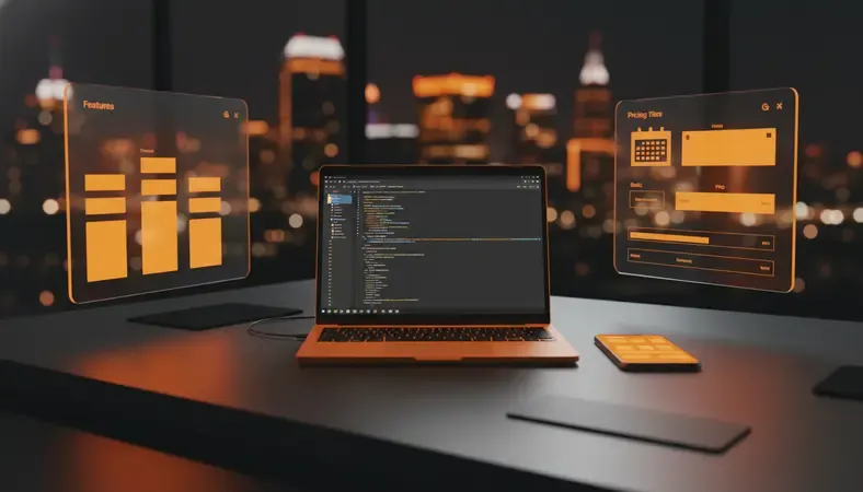 Side-by-side comparison interface showing different scheduling software features and pricing tiers