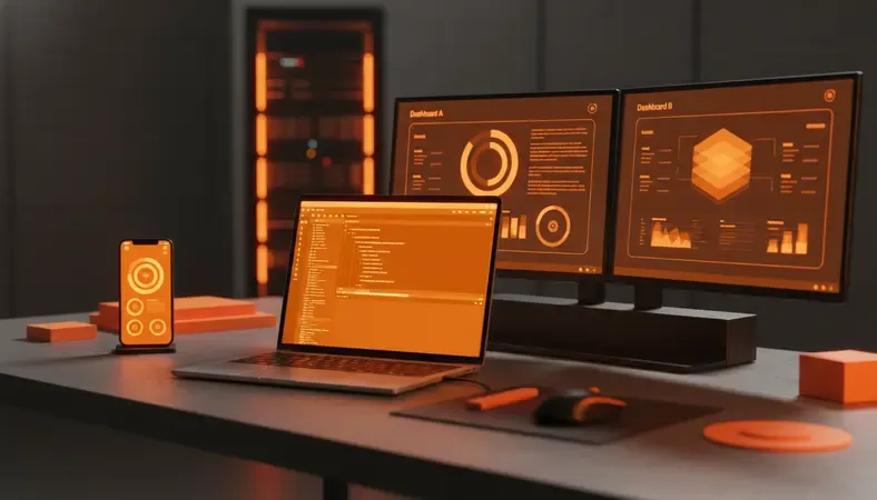Dashboard comparison showing different software interfaces side by side with key features highlighted