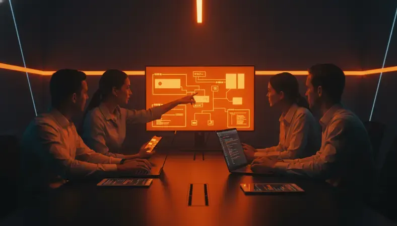 Professional training session with diverse employees engaged in learning activities