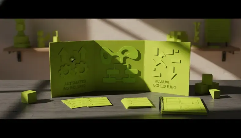 Comparison chart showing automated vs manual scheduling benefits