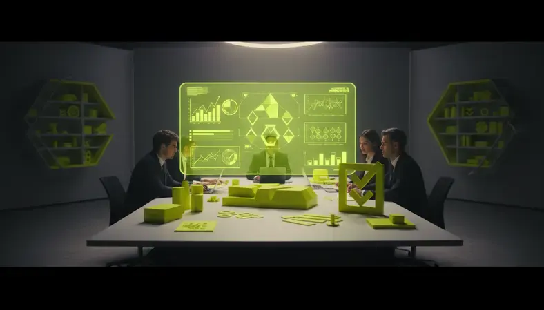 Successful team meeting with improved scheduling results displayed on screen