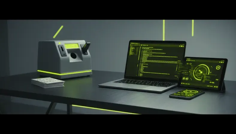 Side-by-side comparison of traditional time cards versus modern mobile time tracking
