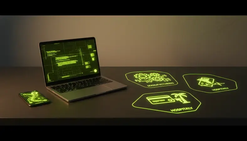 A visual comparison of digital employee experience platforms showing logos and key differentiators for manufacturing, healthcare, and hospitality use cases