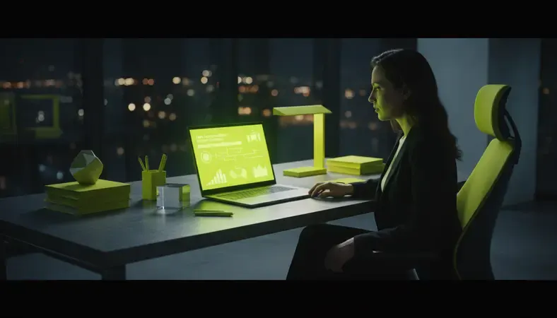 HR leader reviewing employee experience strategy dashboard on a laptop in a modern office