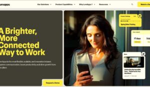 LumApps intranet platform interface showcasing employee experience and communication features