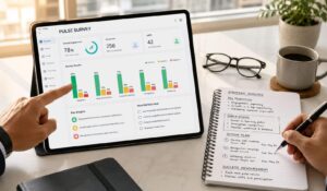pulse survey examples in a tablet