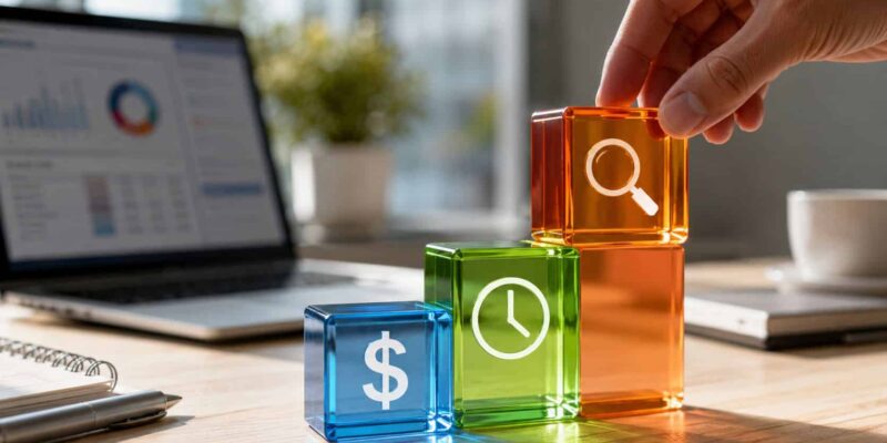 Coloured blocks indicating total cost of ownership blog feature image